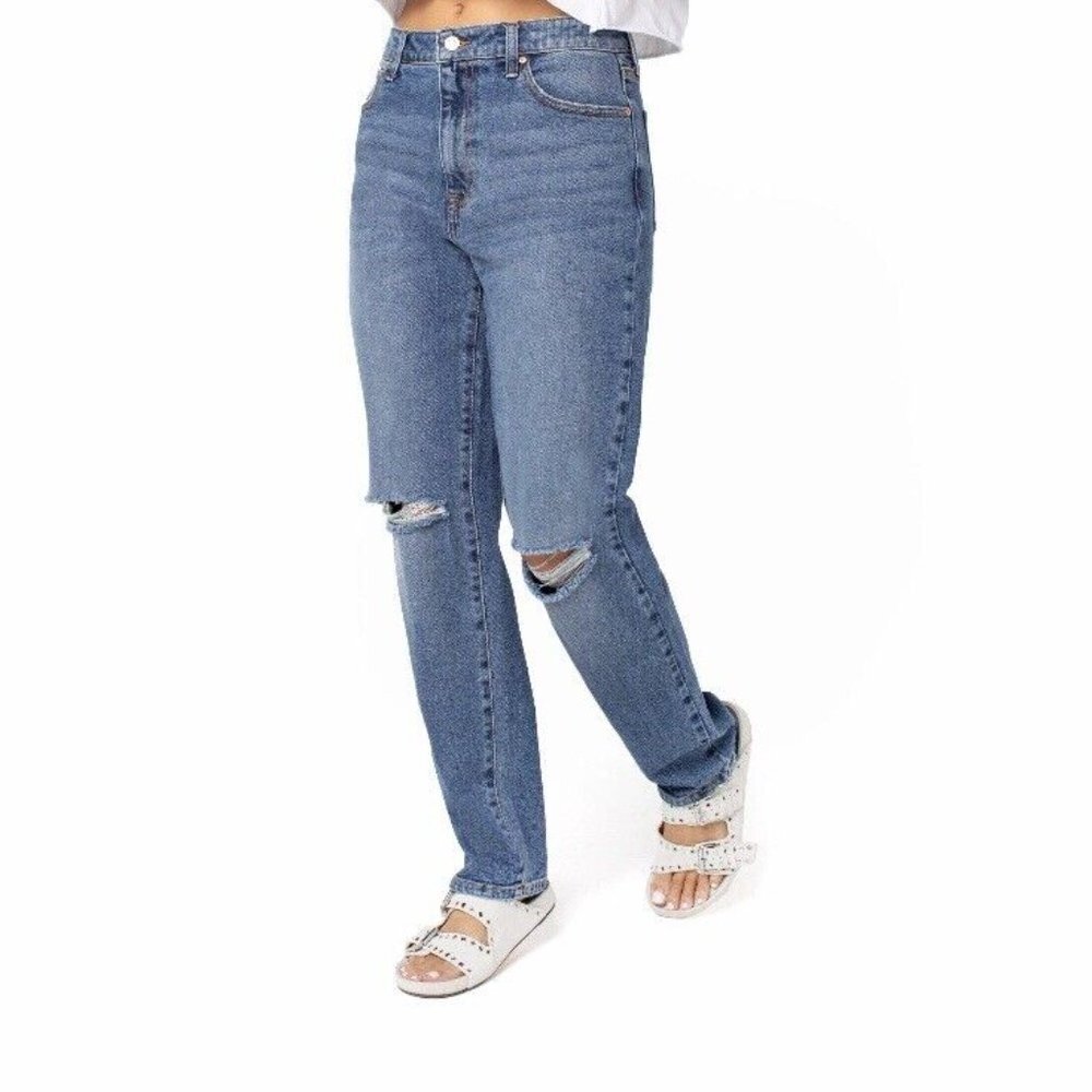 Celebrity Pink High-Rise Curvy Dad Denim Dark Wash Jeans 15/32 - Picture 2 of 5